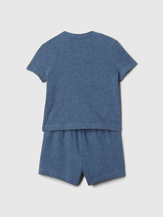 2 of 8 showing, with the color dark indigo of product Baby Two-Piece Logo Set