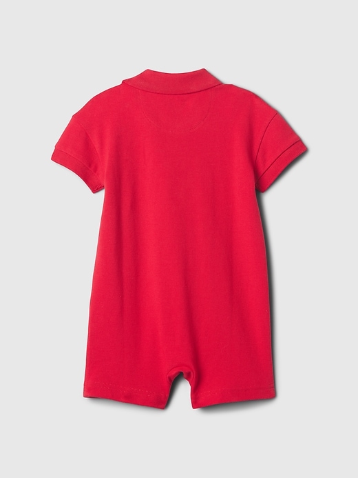2 of 8 showing, with the color slipper red of product Baby Pique Polo Shorty