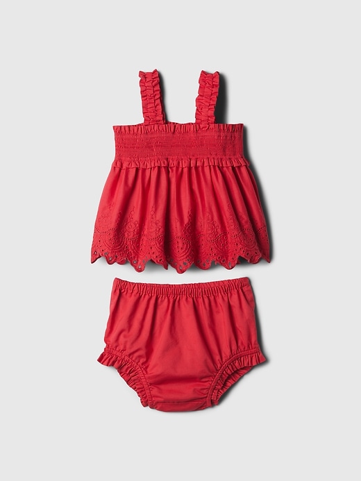 Image number 1 showing, Baby Eyelet Two-Piece Outfit Set