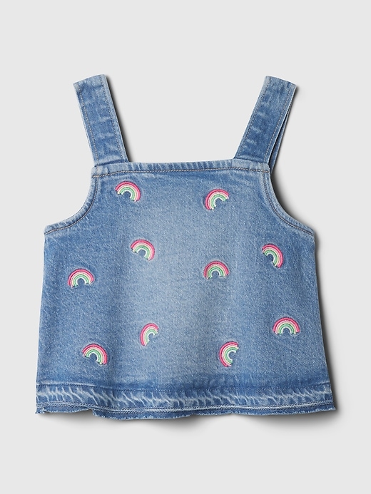 1 of 8 showing, with the color rainbow of product babyGap Denim Top