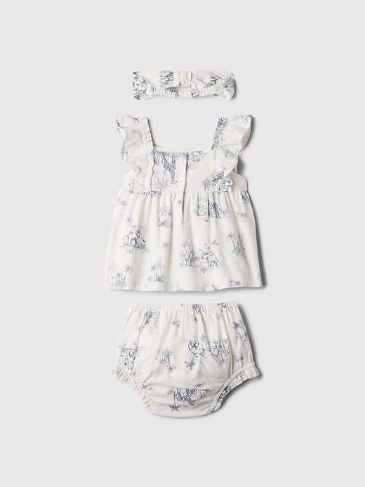 2 of 8 showing, with the color toile of product Baby Linen-Cotton Outfit Set