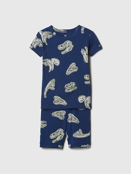 1 of 8 showing, with the color dinosaur of product Baby & Toddler Organic Cotton Graphic PJ Set