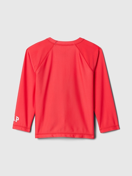 2 of 8 showing, with the color slipper red of product Gap × Disney Baby Mickey Mouse Swim Rash Guard
