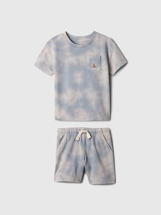 1 of 8 showing, with the color grey tie dye of product babyGap Tie-Dye Shorts Set