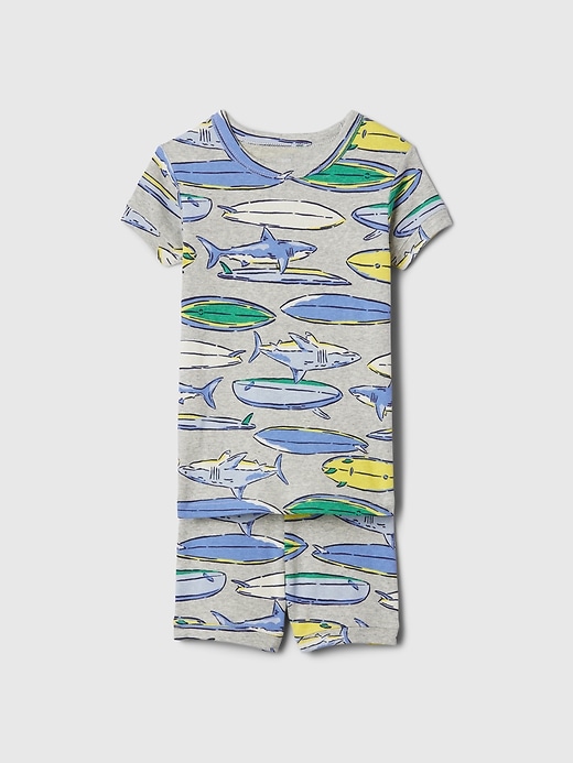 1 of 8 showing, with the color shark of product Baby & Toddler Organic Cotton Graphic PJ Set