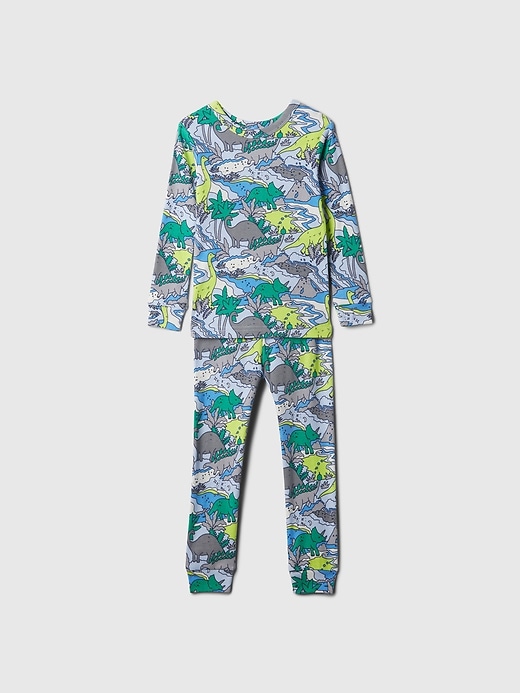 Image number 1 showing, Baby & Toddler Organic Cotton Dinosaur PJ Set