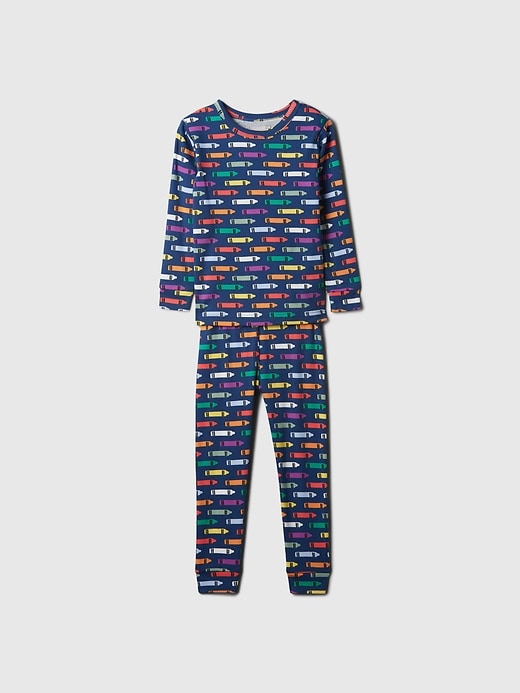 Image number 1 showing, Baby & Toddler Organic Cotton Crayon PJ Set