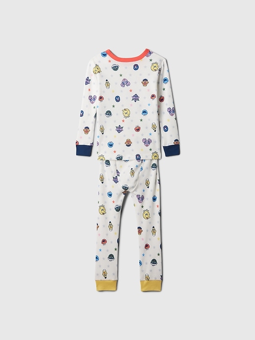 2 of 8 showing, with the color New off white of product Baby & Toddler Organic Cotton Sesame Street PJ Set