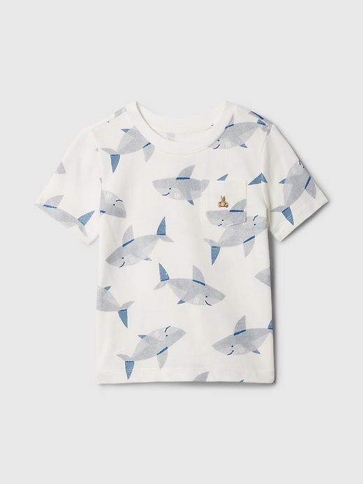 1 of 8 showing, with the color shark blue of product babyGap Mix and Match Print T-Shirt