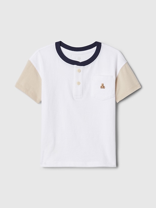 1 of 8 showing, with the color navy white colorblock of product babyGap Henley T-Shirt