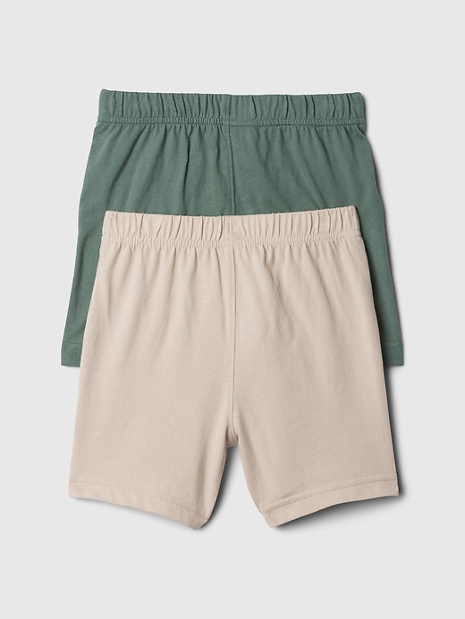 2 of 8 showing, with the color dark forest green of product babyGap Mix and Match Shorts (2-Pack)