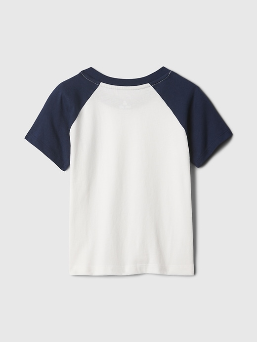 2 of 8 showing, with the color blue of product Baby & Toddler Mix & Match Raglan T-Shirt