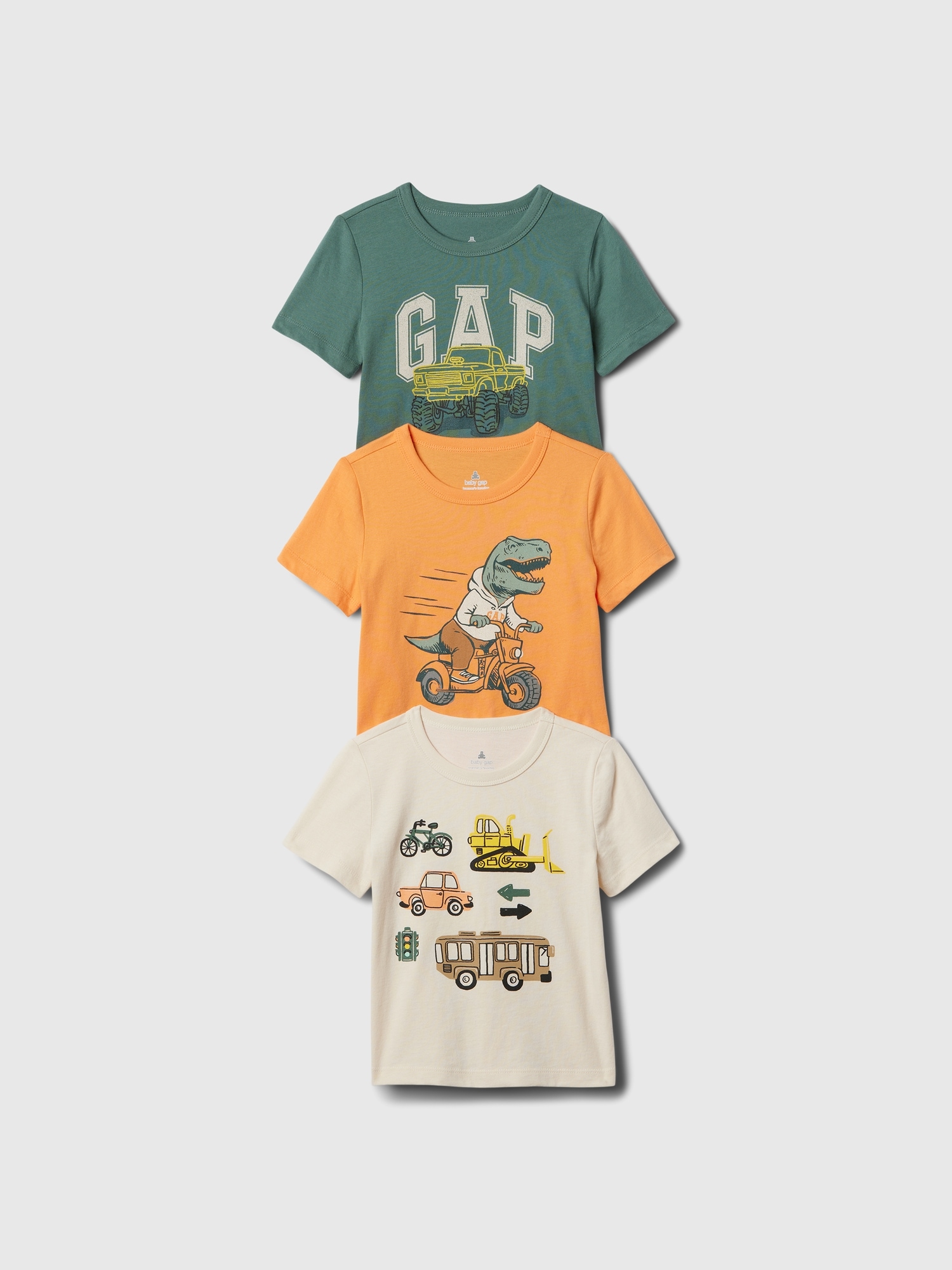 Gap Baby Mix And Match Graphic T-shirt (3-pack) In Orange