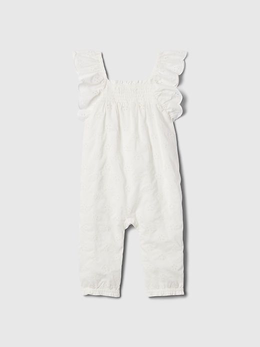 2 of 8 showing, with the color new off white of product Baby Eyelet One-Piece