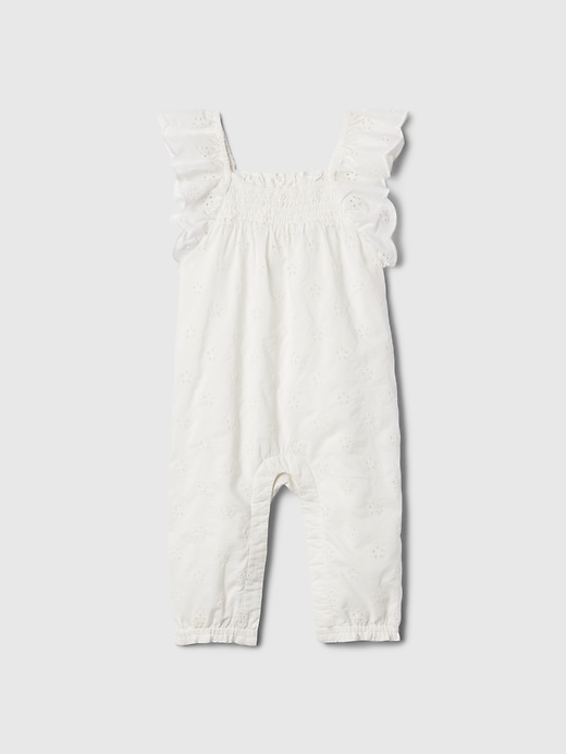1 of 8 showing, with the color new off white of product Baby Eyelet One-Piece