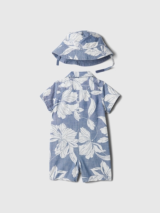 2 of 8 showing, with the color SP MAY BLUE WHT FLRL of product Baby Floral Shorty Set