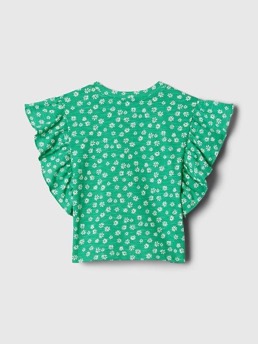 2 of 8 showing, with the color simply green of product babyGap Crinkle Gauze Top