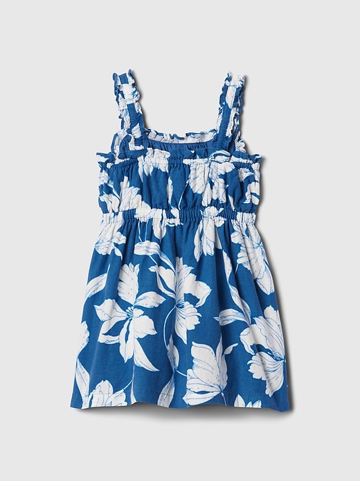 2 of 8 showing, with the color blue white floral of product babyGap Linen-Blend Tank Dress