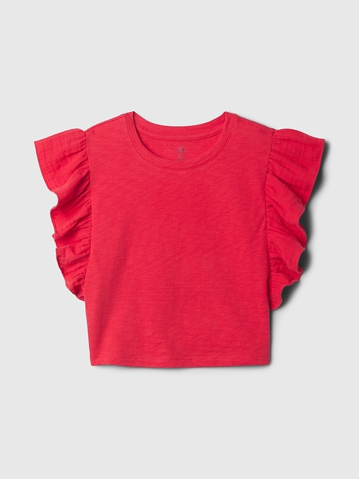 1 of 8 showing, with the color slipper red of product babyGap Crinkle Gauze Top