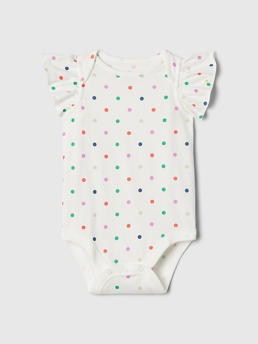 1 of 8 showing, with the color polka dots of product Baby Mix and Match Flutter Bodysuit