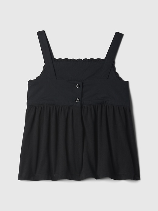 2 of 8 showing, with the color black of product Baby & Toddler Lace Tank Top