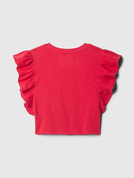 2 of 8 showing, with the color slipper red of product babyGap Crinkle Gauze Top