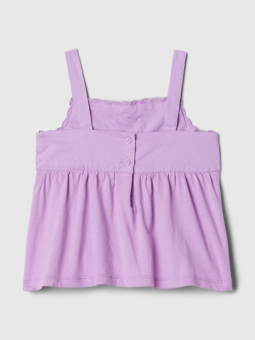 2 of 8 showing, with the color Lilac surge purple of product Baby & Toddler Lace Tank Top