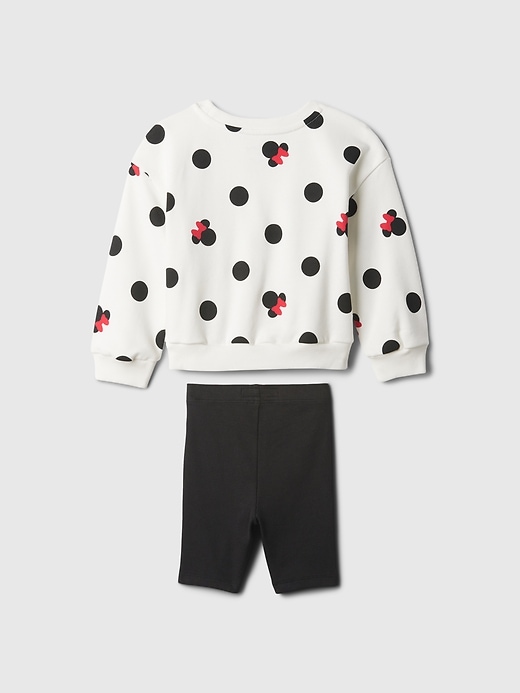 2 of 8 showing, with the color new off white of product Gap × Disney Baby Minnie Mouse Outfit Set