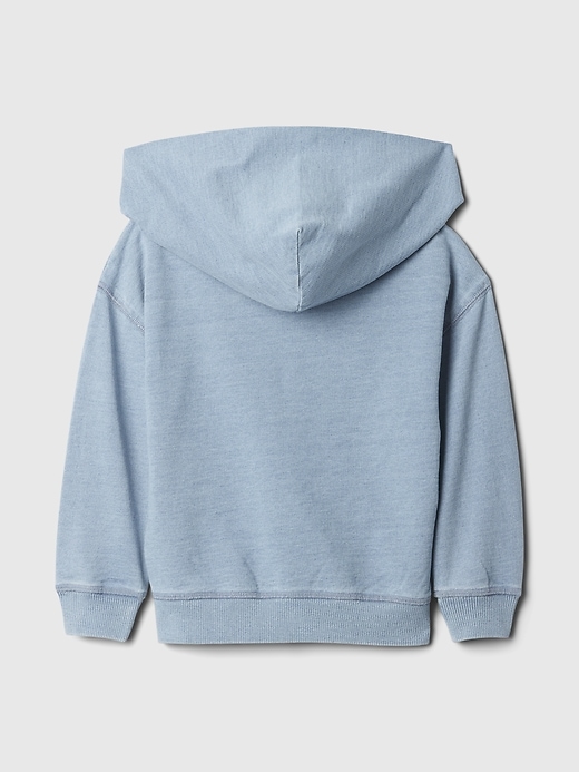 2 of 8 showing, with the color light indigo blue of product Baby & Toddler Brannan Bear Logo Hoodie
