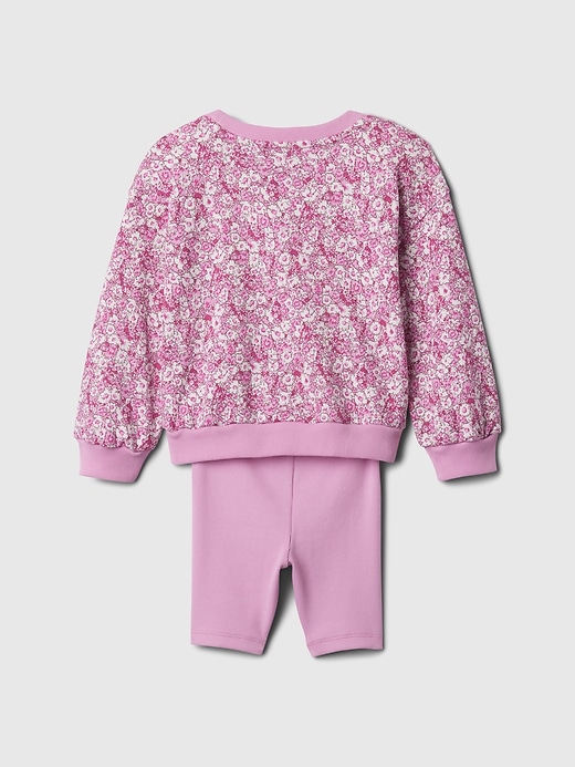 2 of 8 showing, with the color pink floral of product Baby & Toddler Two-Piece Outfit Set