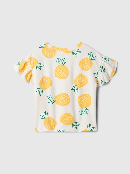 2 of 8 showing, with the color pineapple yellow of product babyGap Mix and Match Ruffle T-Shirt