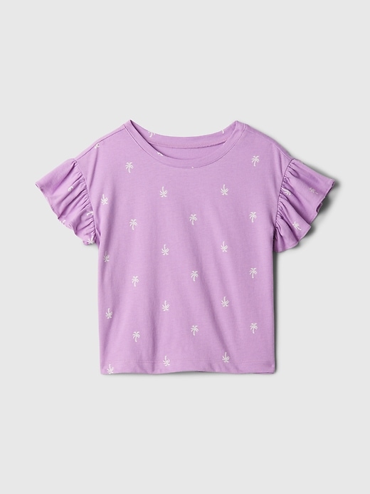 1 of 8 showing, with the color lilac surge purple of product babyGap Mix and Match Ruffle T-Shirt