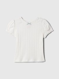 新品 BALLOON TEE DOVE POINTELLE 2Y Gap × DÔEN Baby Pointelle T-Shirt | Gap