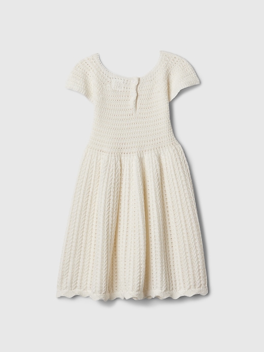 2 of 8 showing, with the color new off white of product Baby Crochet Dress