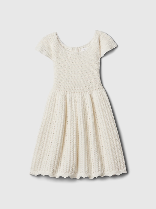 1 of 8 showing, with the color new off white of product Baby Crochet Dress