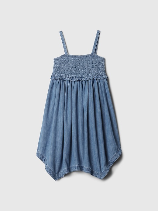 1 of 8 showing, with the color medium wash of product Baby & Toddler Smocked Dress