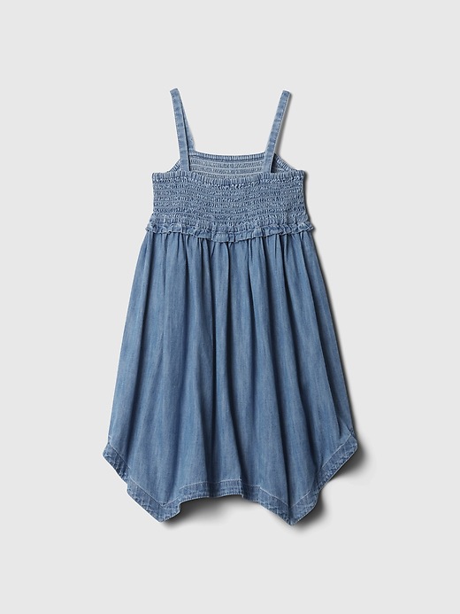 2 of 8 showing, with the color medium wash of product Baby & Toddler Smocked Dress