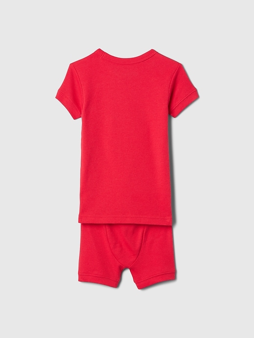 2 of 8 showing, with the color mickey mouse of product Gap × Disney Baby Organic Cotton Mickey Mouse PJ Shorts Set