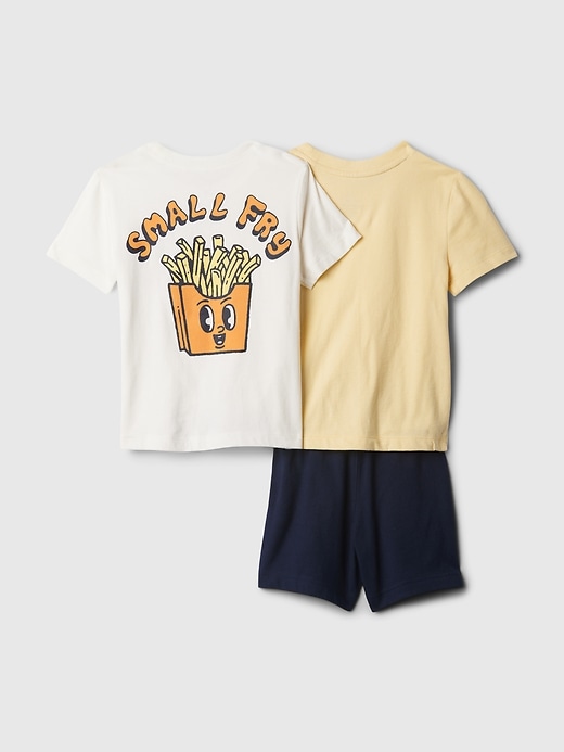 2 of 8 showing, with the color blue of product babyGap Mix and Match Three-Piece Outfit Set