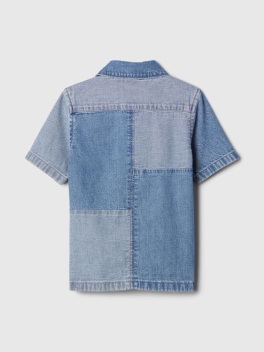 View large product image 2 of 2. babyGap Patchwork Denim Shirt