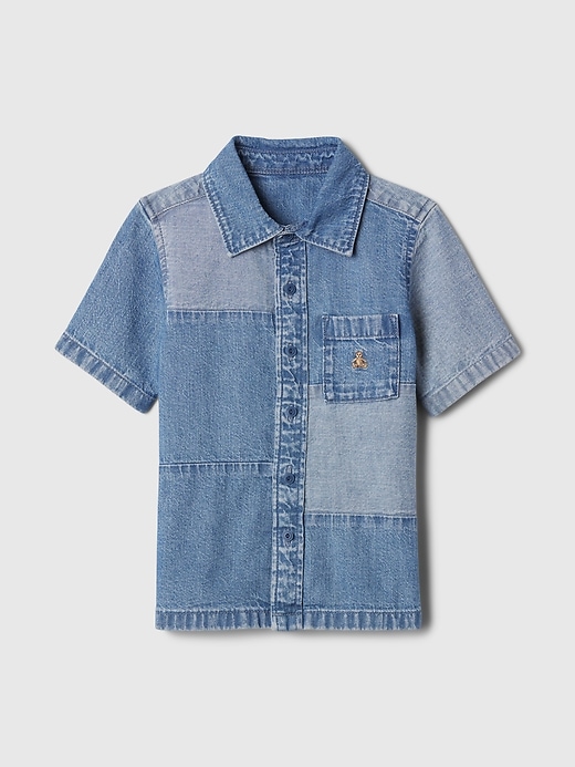 View large product image 1 of 2. babyGap Patchwork Denim Shirt