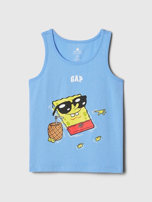 1 of 8 showing, with the color union blue of product babyGap Spongebob Graphic Tank Top