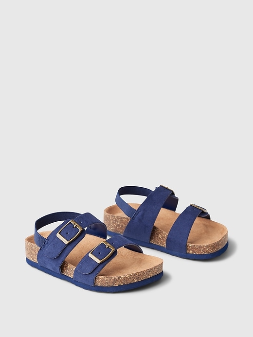 2 of 8 showing, with the color dark night blue of product babyGap Double Buckle Sandals