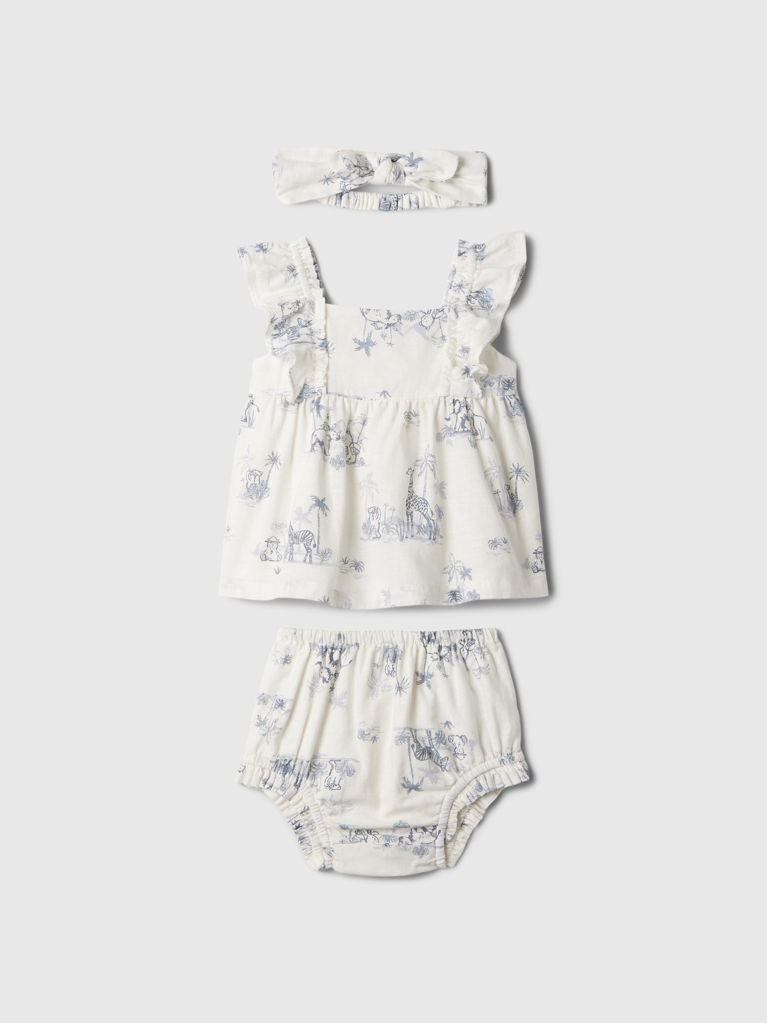 Baby Linen Cotton Outfit Set Gap