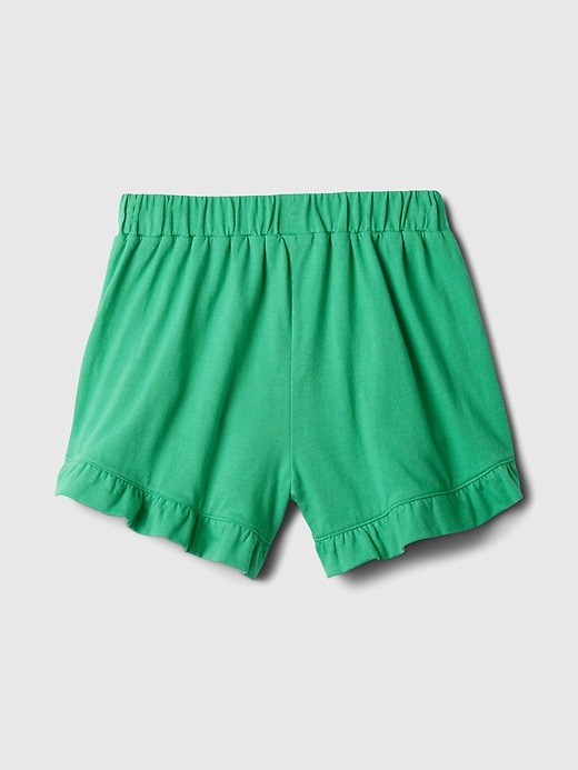 2 of 8 showing, with the color SIMPLY GREEN 17-5936 of product babyGap Mix and Match Ruffle Shorts