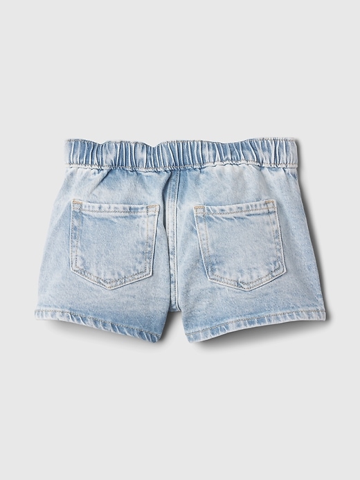 2 of 8 showing, with the color medium wash of product Toddler Pleated Denim Skort