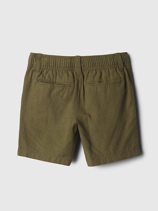 2 of 8 showing, with the color army jacket green of product Baby & Toddler Linen-Cotton Shorts