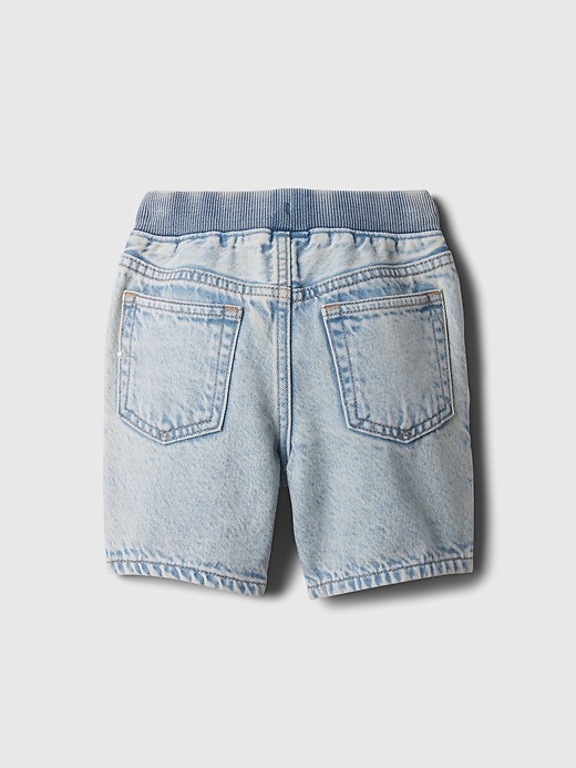 2 of 8 showing, with the color marble wash of product Baby & Toddler Pull-On Denim Shorts