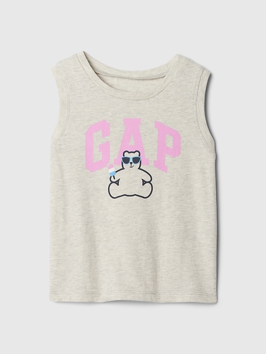1 of 8 showing, with the color light heather grey of product Baby & Toddler Organic Cotton Mix & Match Tank Top
