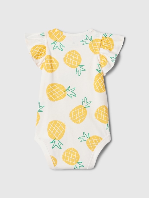 2 of 8 showing, with the color pineapple yellow of product Baby Mix and Match Flutter Bodysuit
